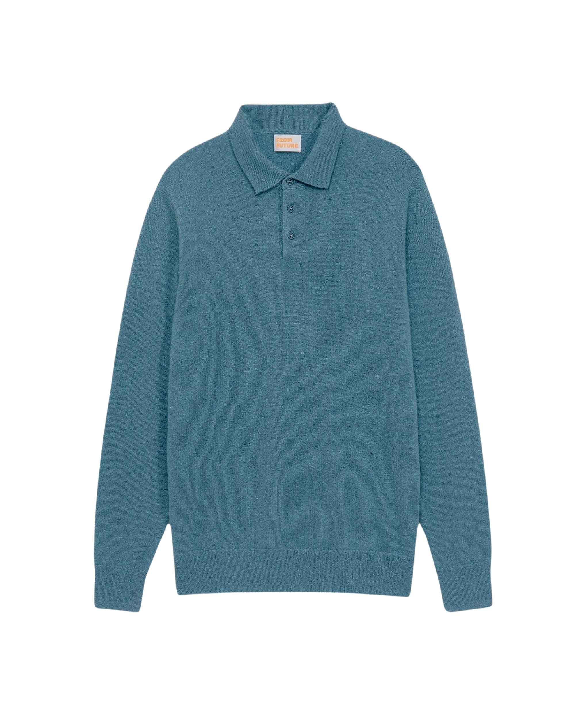 Pull polo en cachemire - Ice Blue