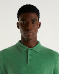 Pull polo en cachemire - Cold Green
