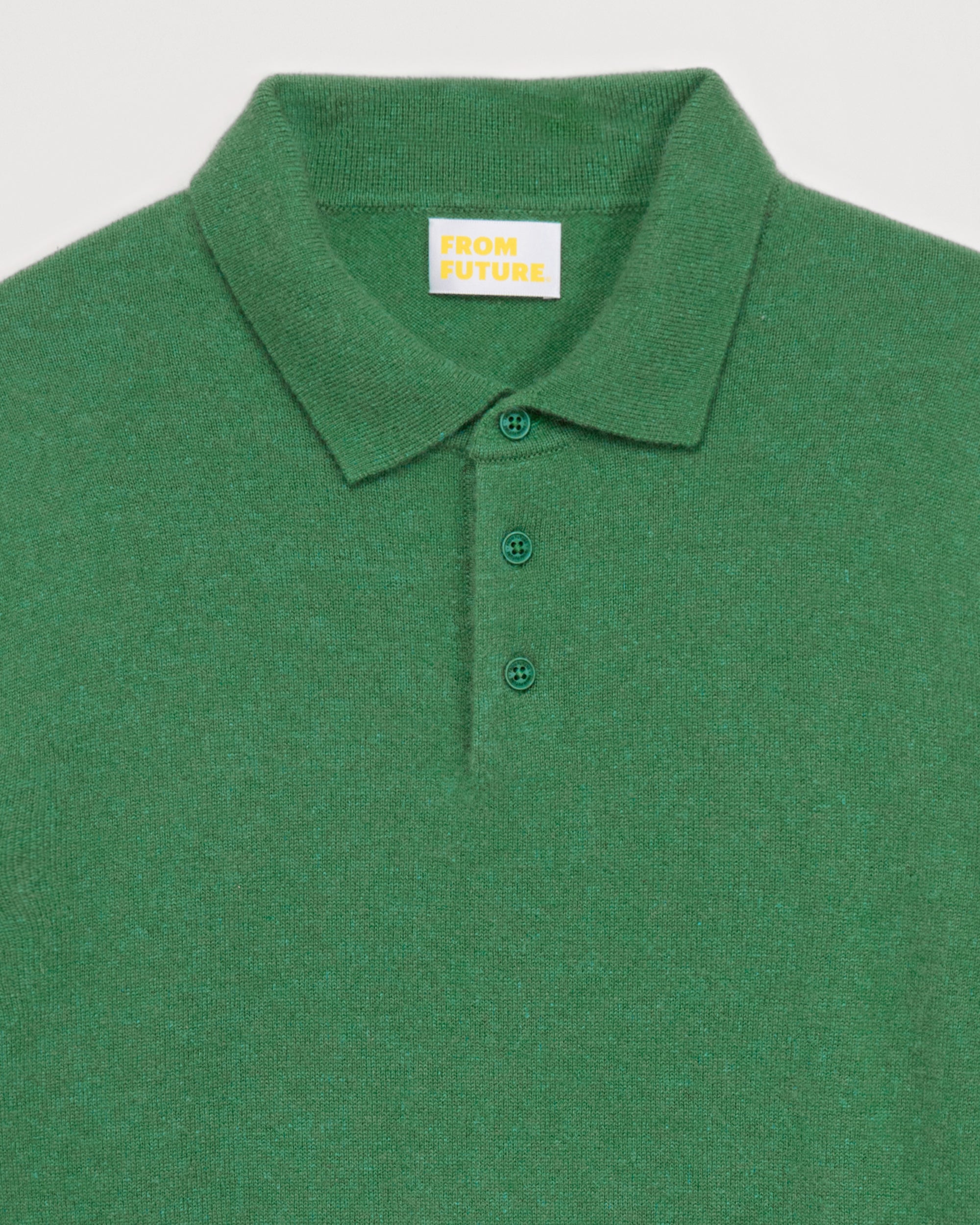Pull polo en cachemire - Cold Green
