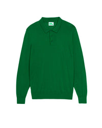Pull polo en laine mérinos - Party Green