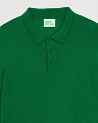 Pull polo en laine mérinos - Party Green