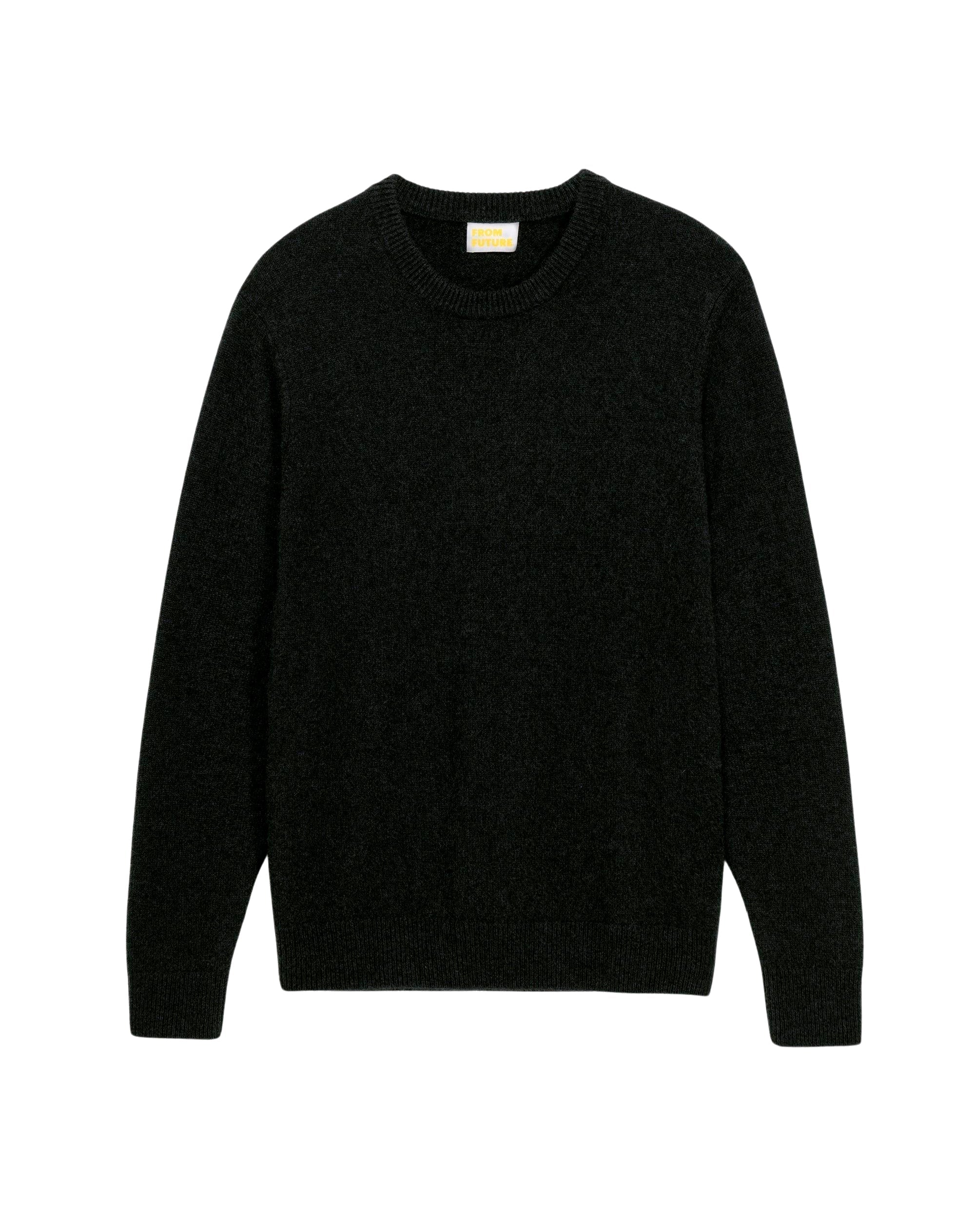 Pull épais à col rond en cachemire - Heather Blue