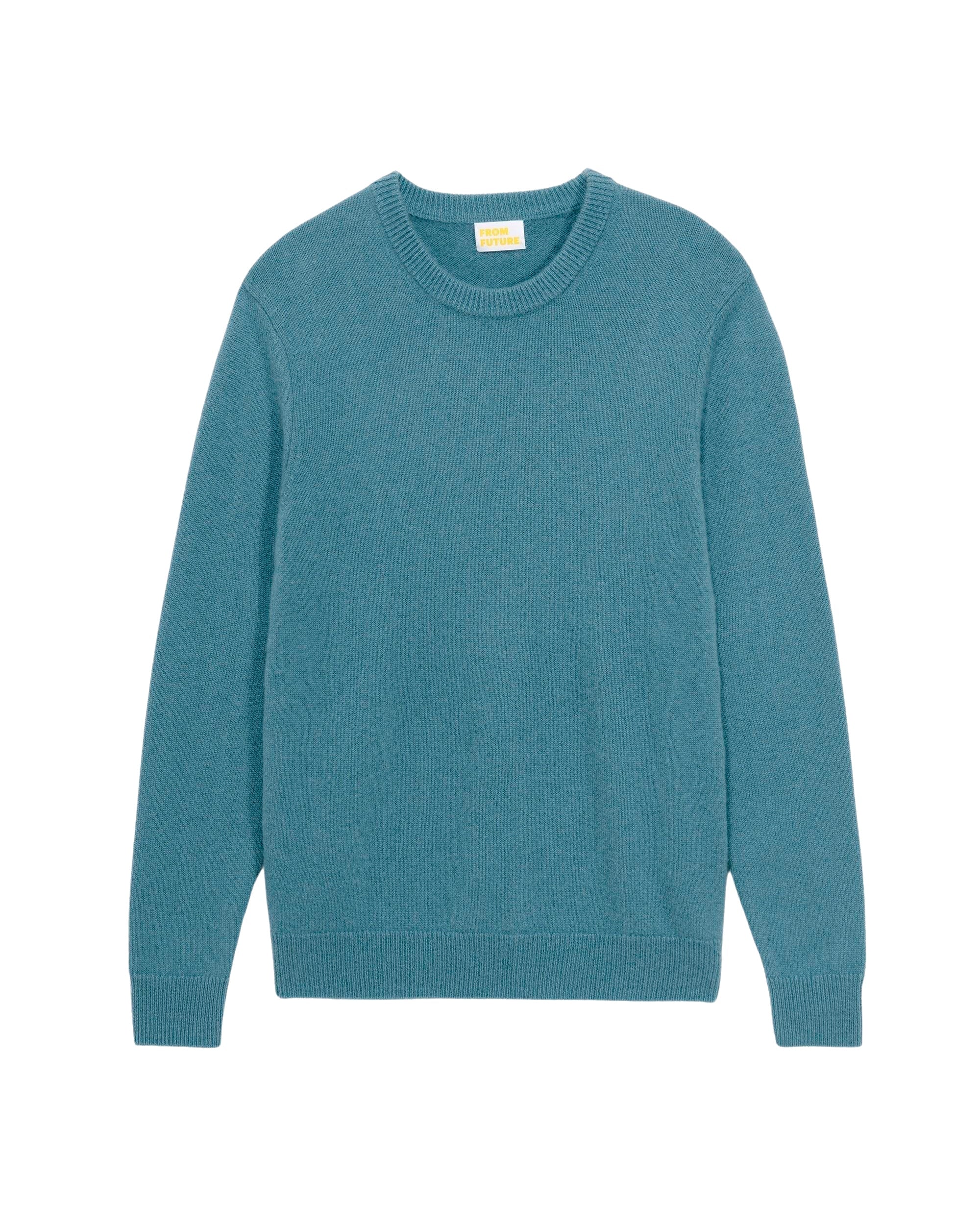 Pull épais à col rond en cachemire - Ice Blue
