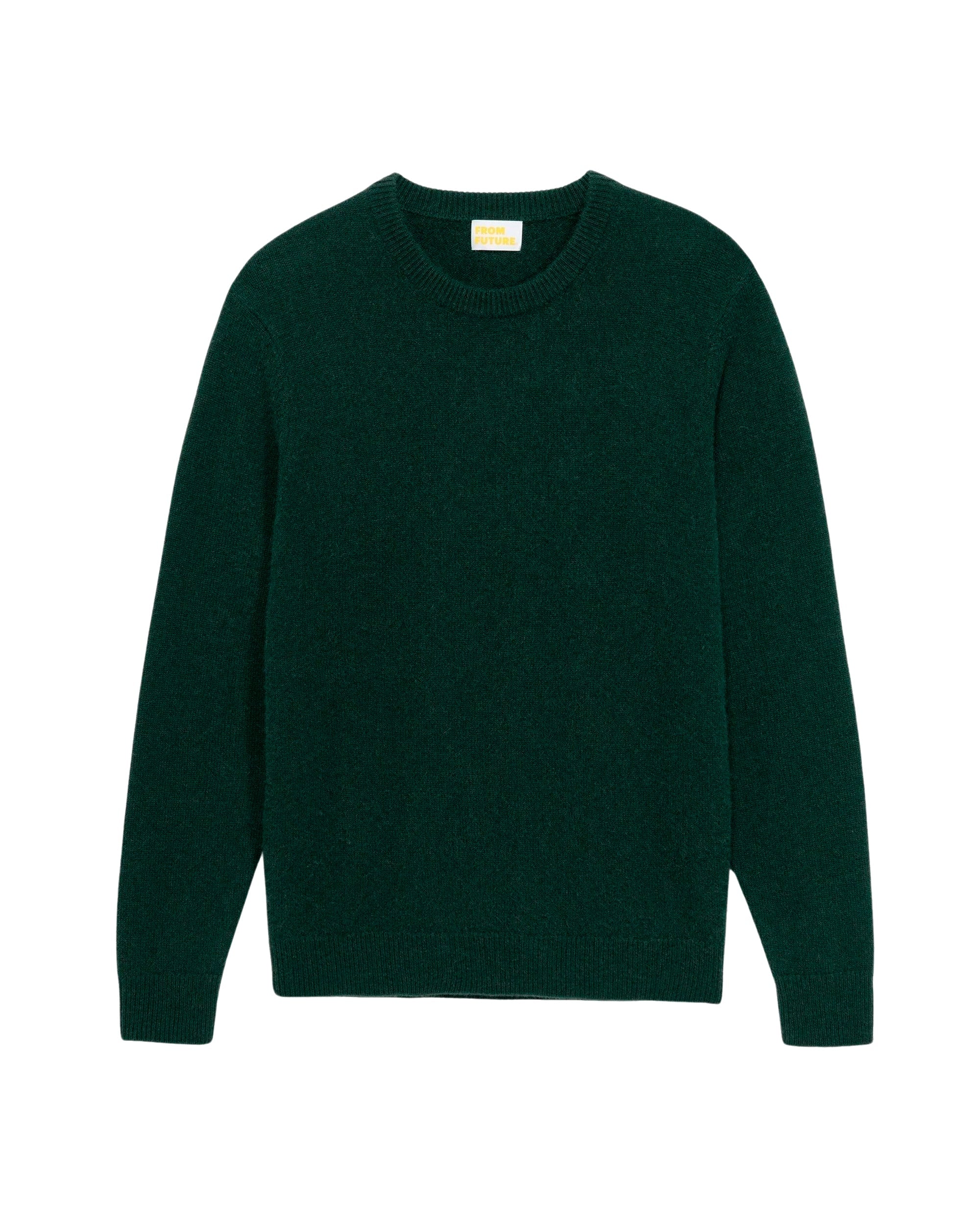 Pull épais à col rond en cachemire - Bottle Green