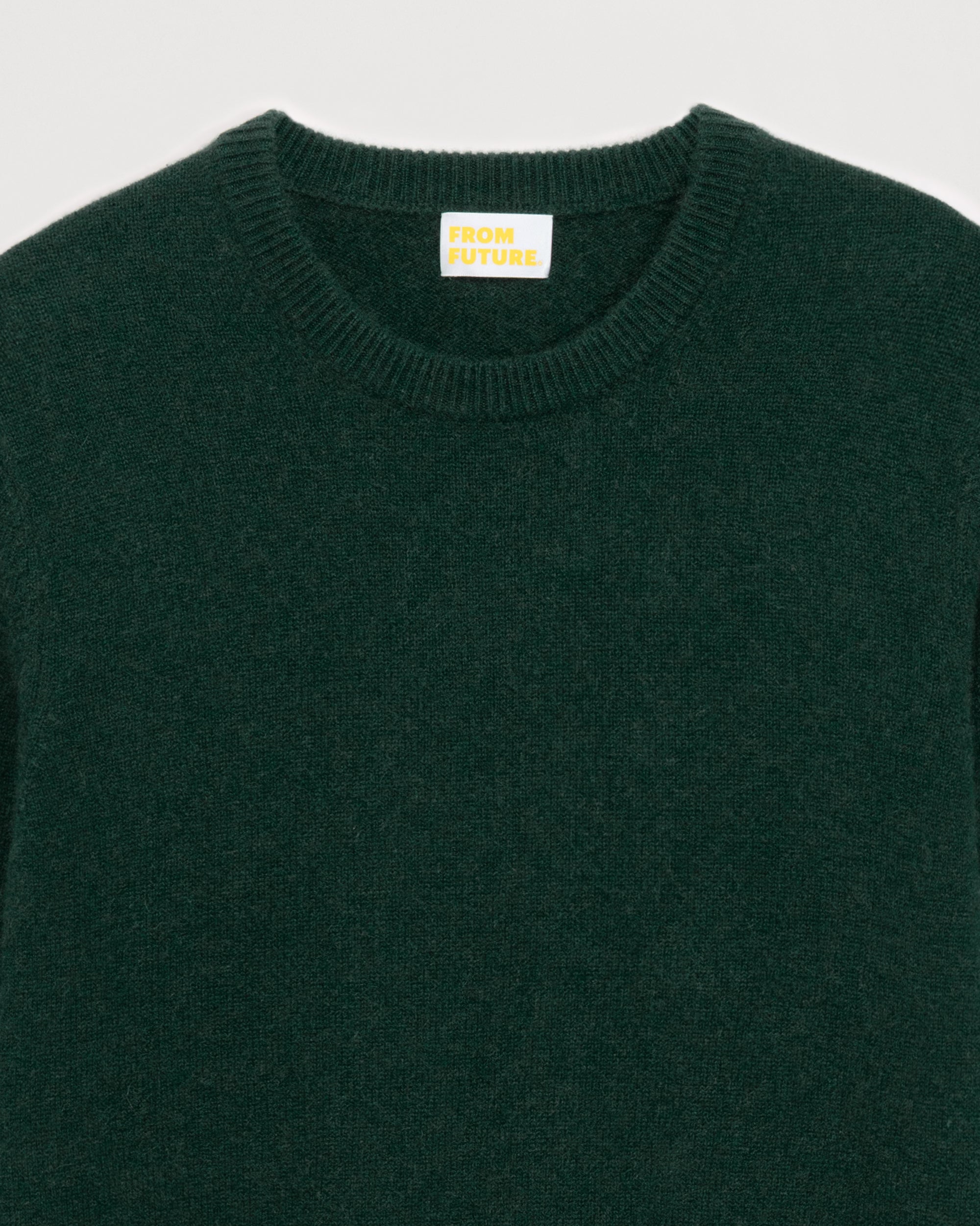 Pull épais à col rond en cachemire - Bottle Green
