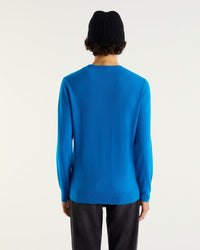 Pull à col rond en cachemire - Power Blue