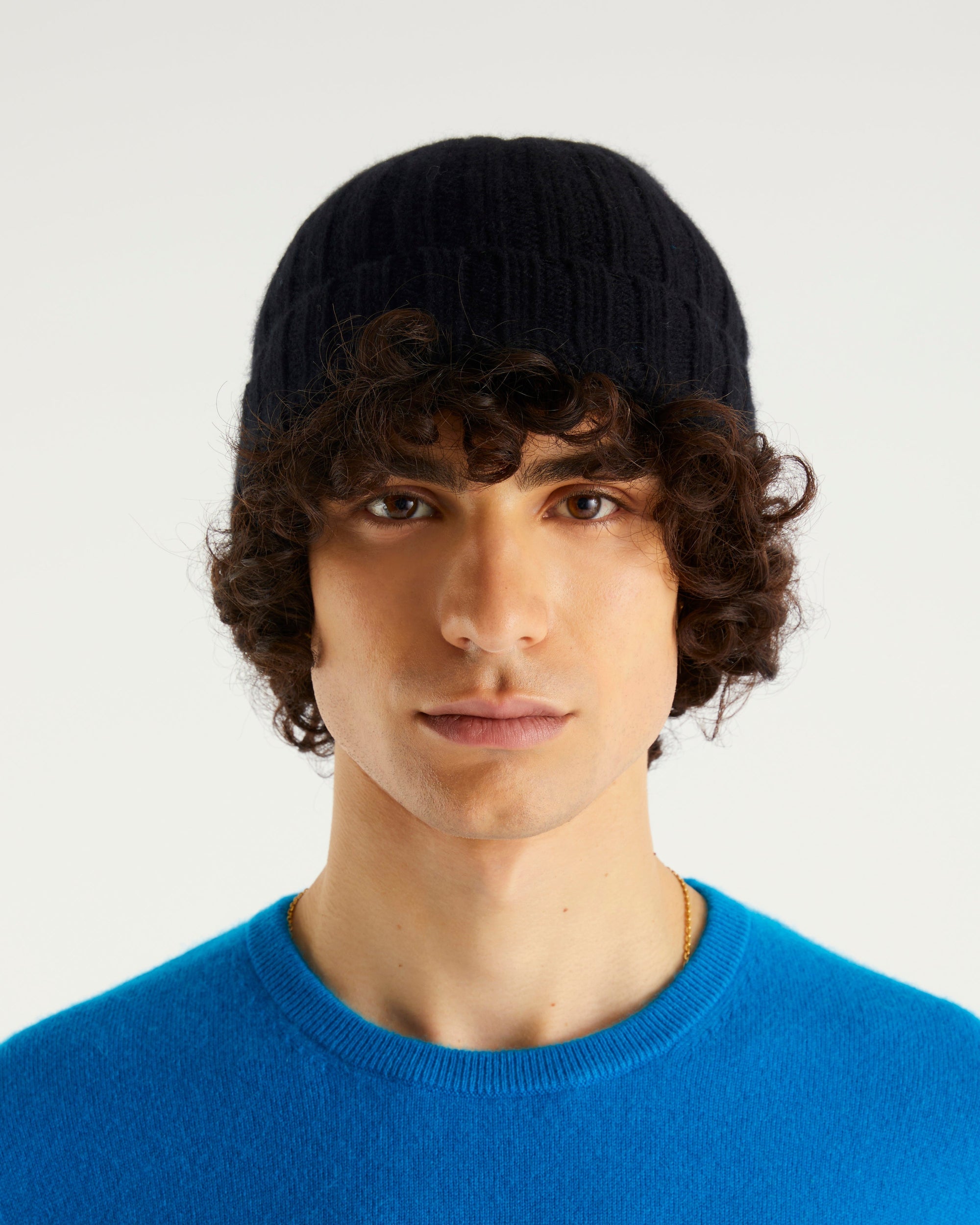 Pull à col rond en cachemire - Power Blue