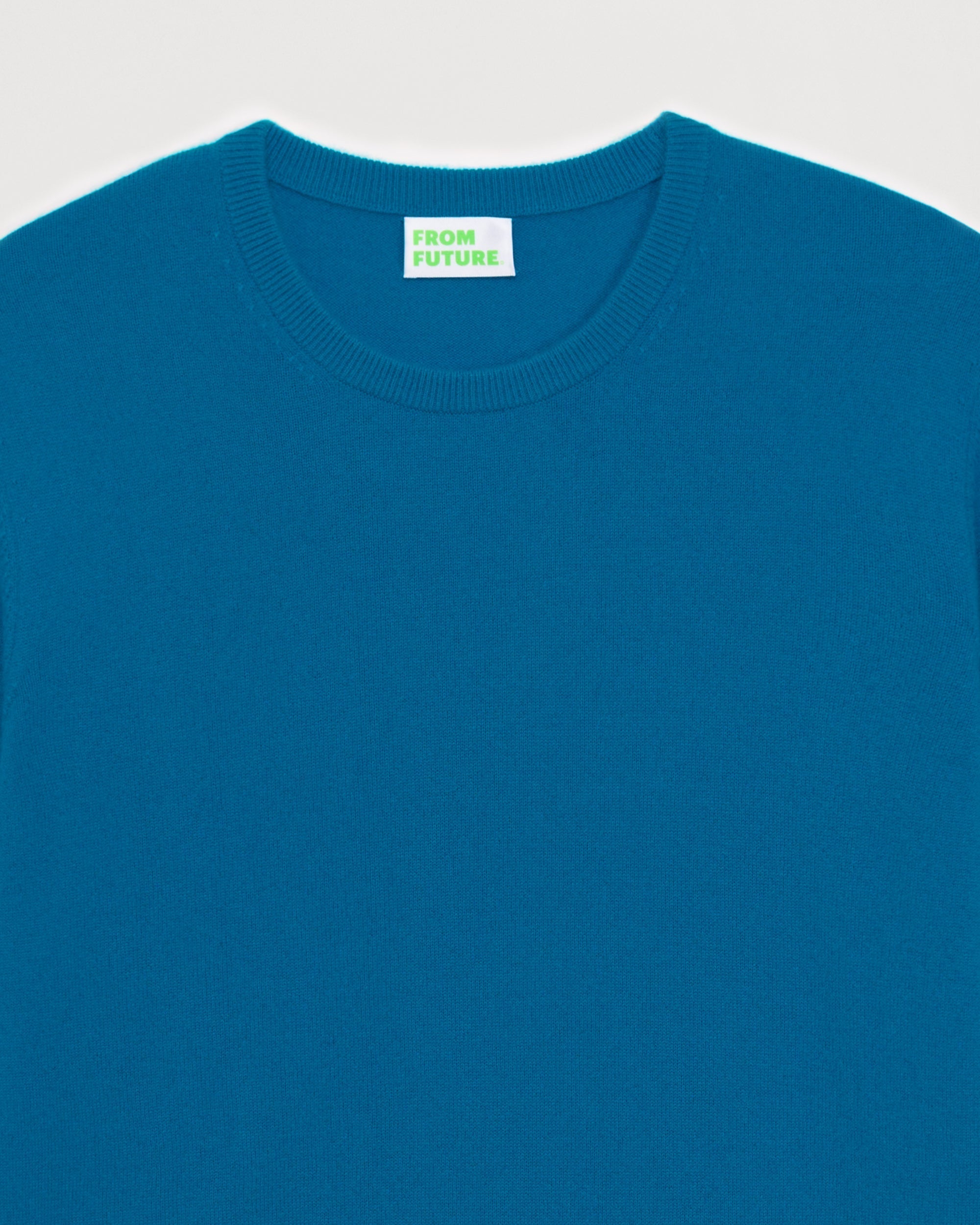 Pull à col rond en cachemire - Power Blue