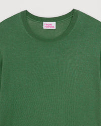 Pull à col rond et coupe classique en laine mérinos - Cold Green
