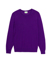 Pull à col rond et coupe classique en laine mérinos - Intense Purple