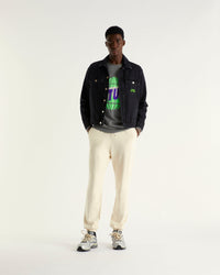 Pull à col rond future globe en cachemire - Dark Heather Gray