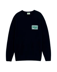Pull à col rond oversize future en cachemire - Navy