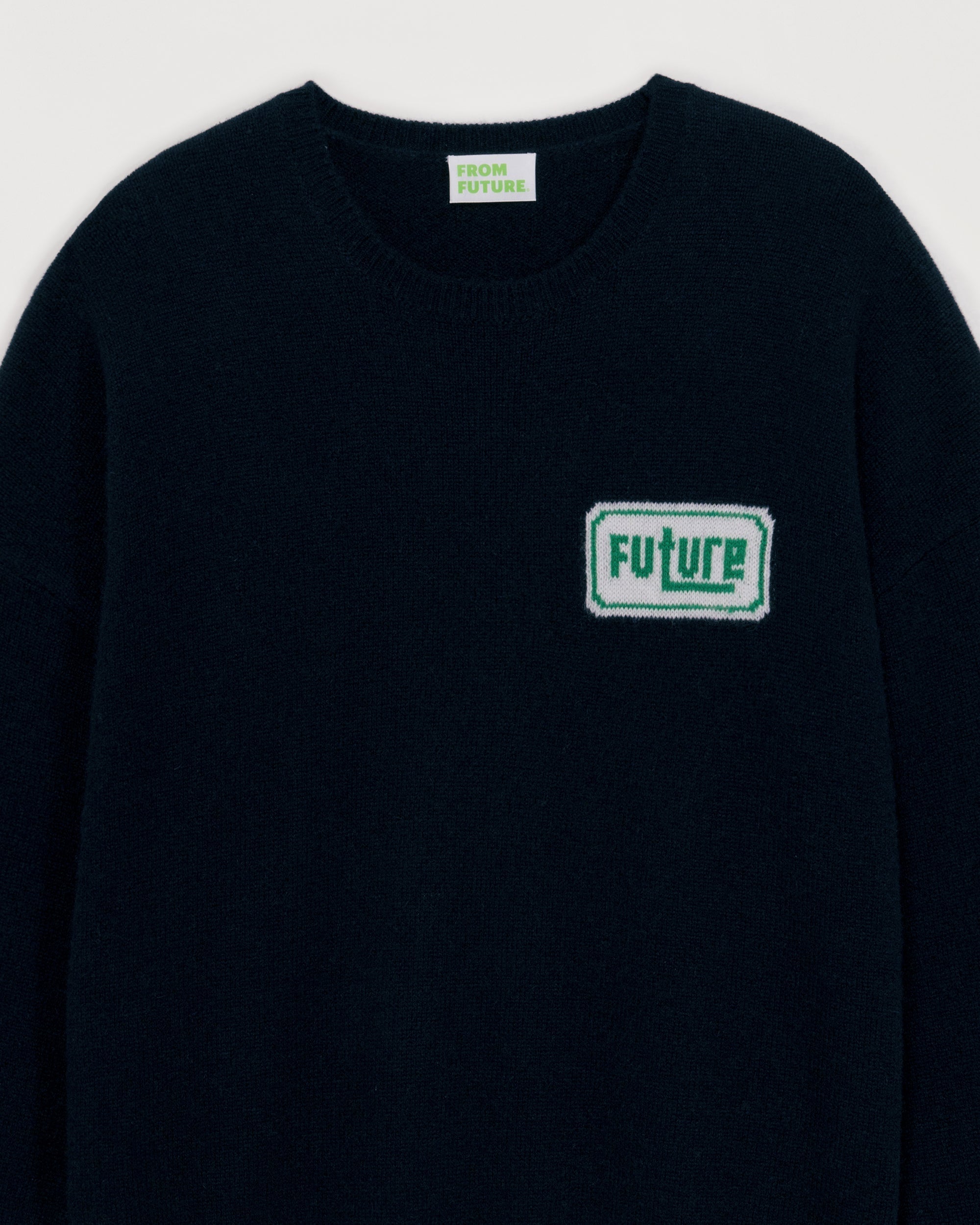 Pull à col rond oversize future en cachemire - Navy