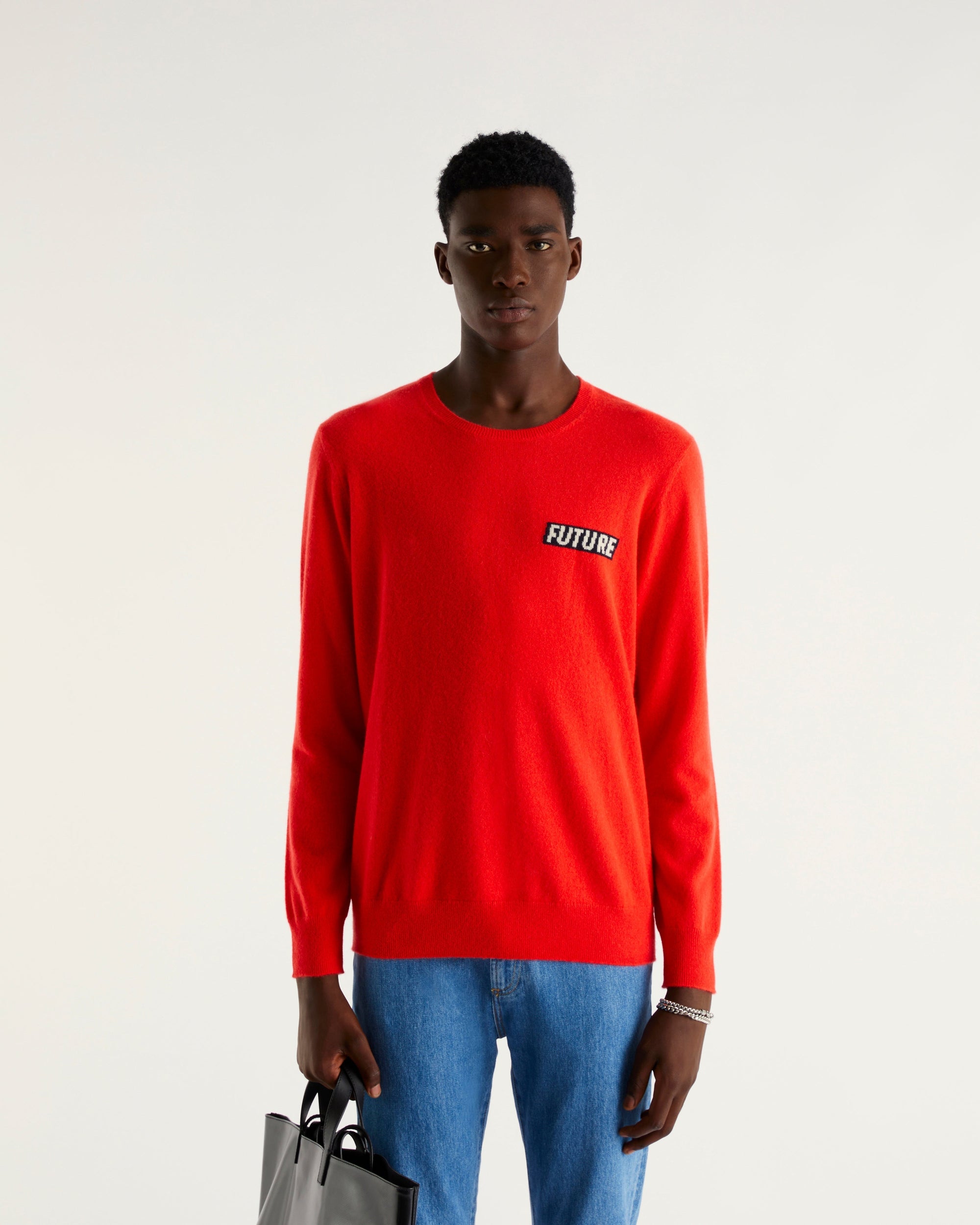 Pull à col rond Future en cachemire - Bright Red