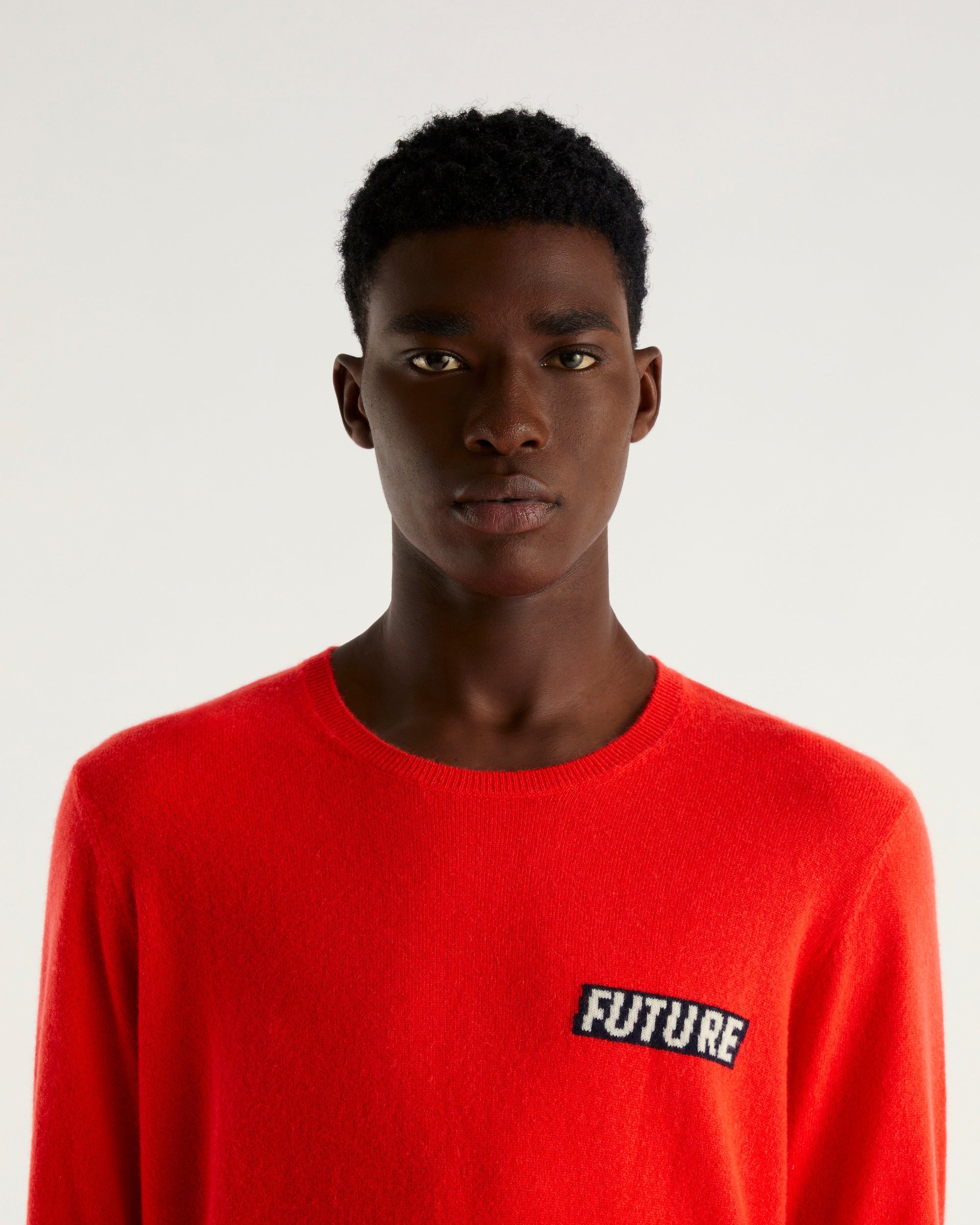 Pull à col rond Future en cachemire - Bright Red