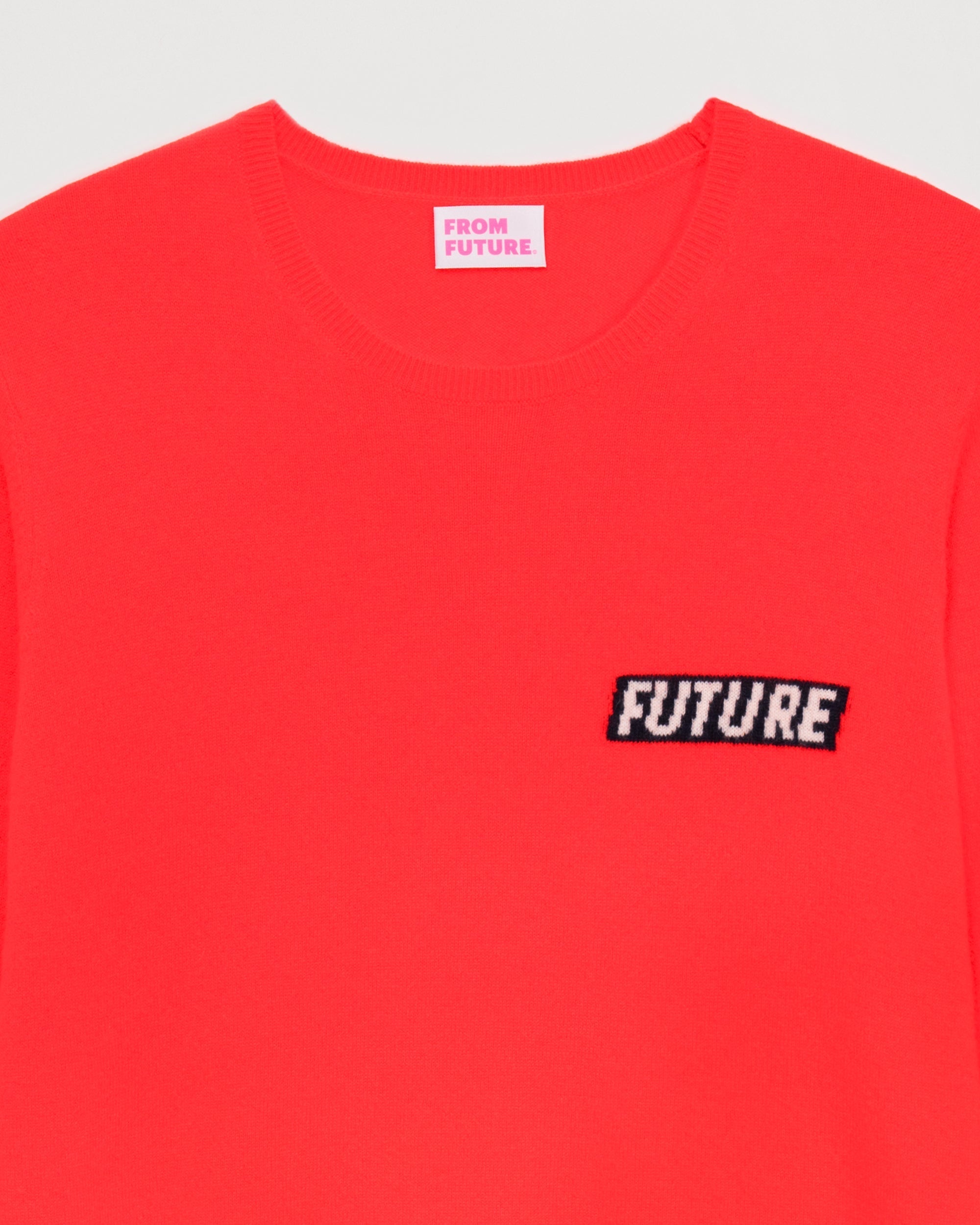 Pull à col rond Future en cachemire - Bright Red