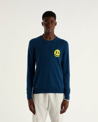 Pull à col rond Nevermind en cachemire - Moonlight Blue