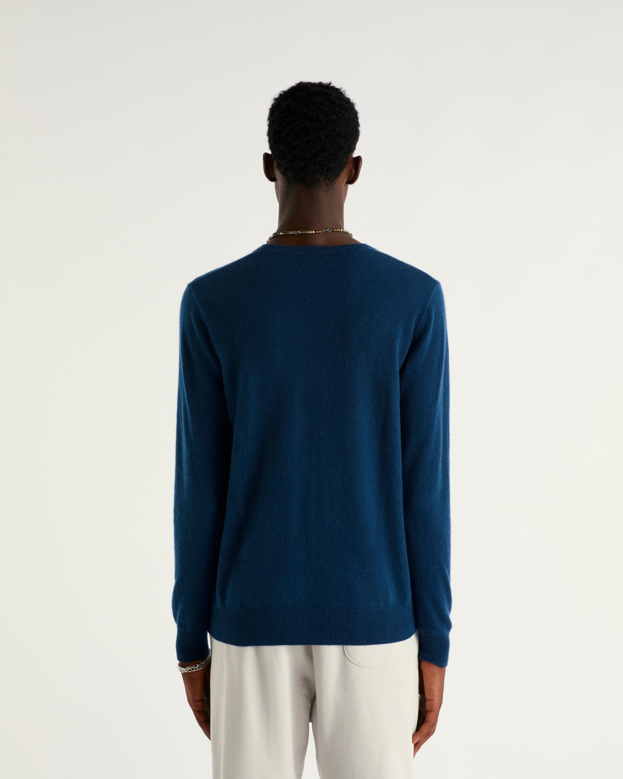 Pull à col rond Nevermind en cachemire - Moonlight Blue