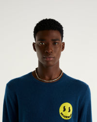 Pull à col rond Nevermind en cachemire - Moonlight Blue