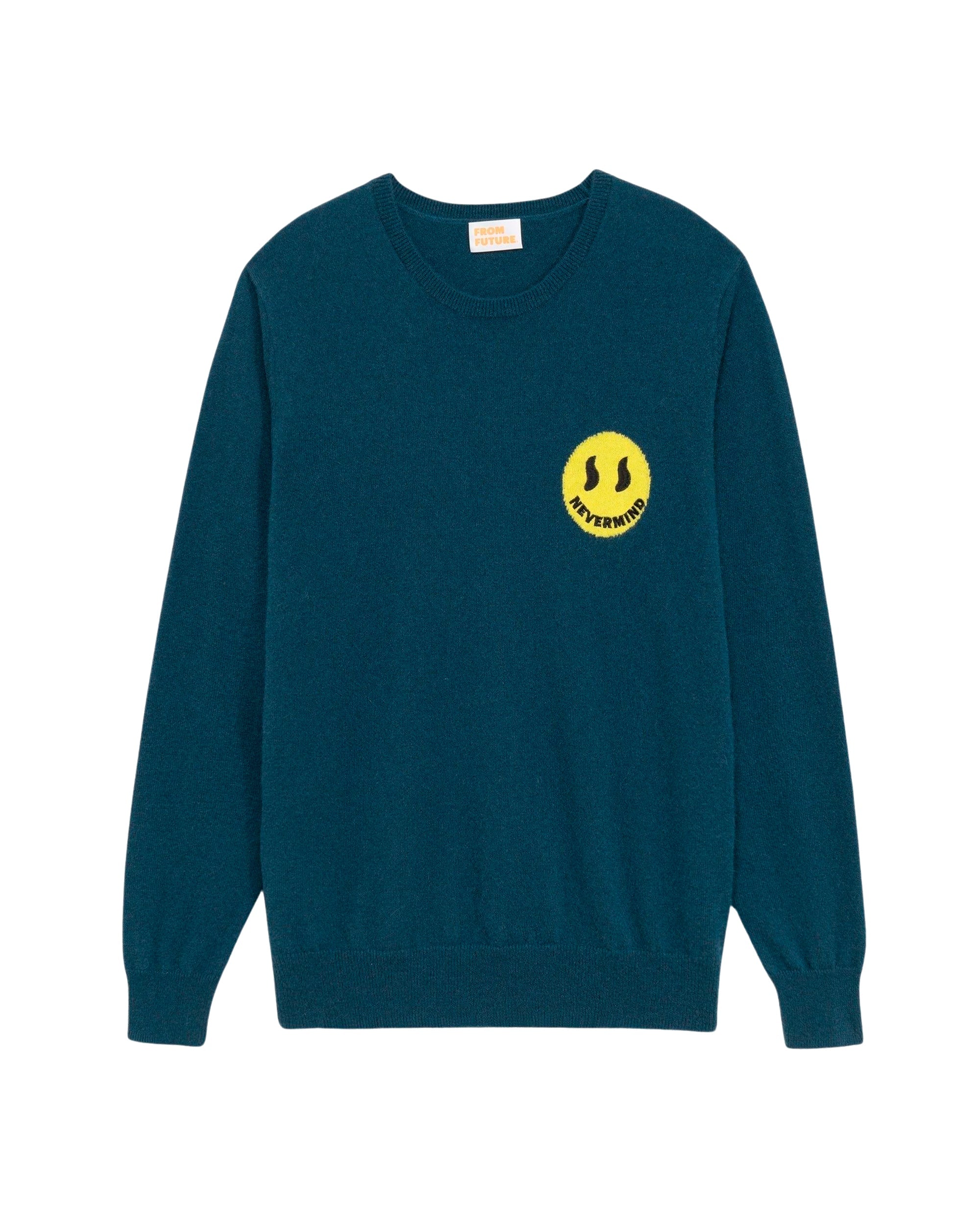 Pull à col rond Nevermind en cachemire - Moonlight Blue