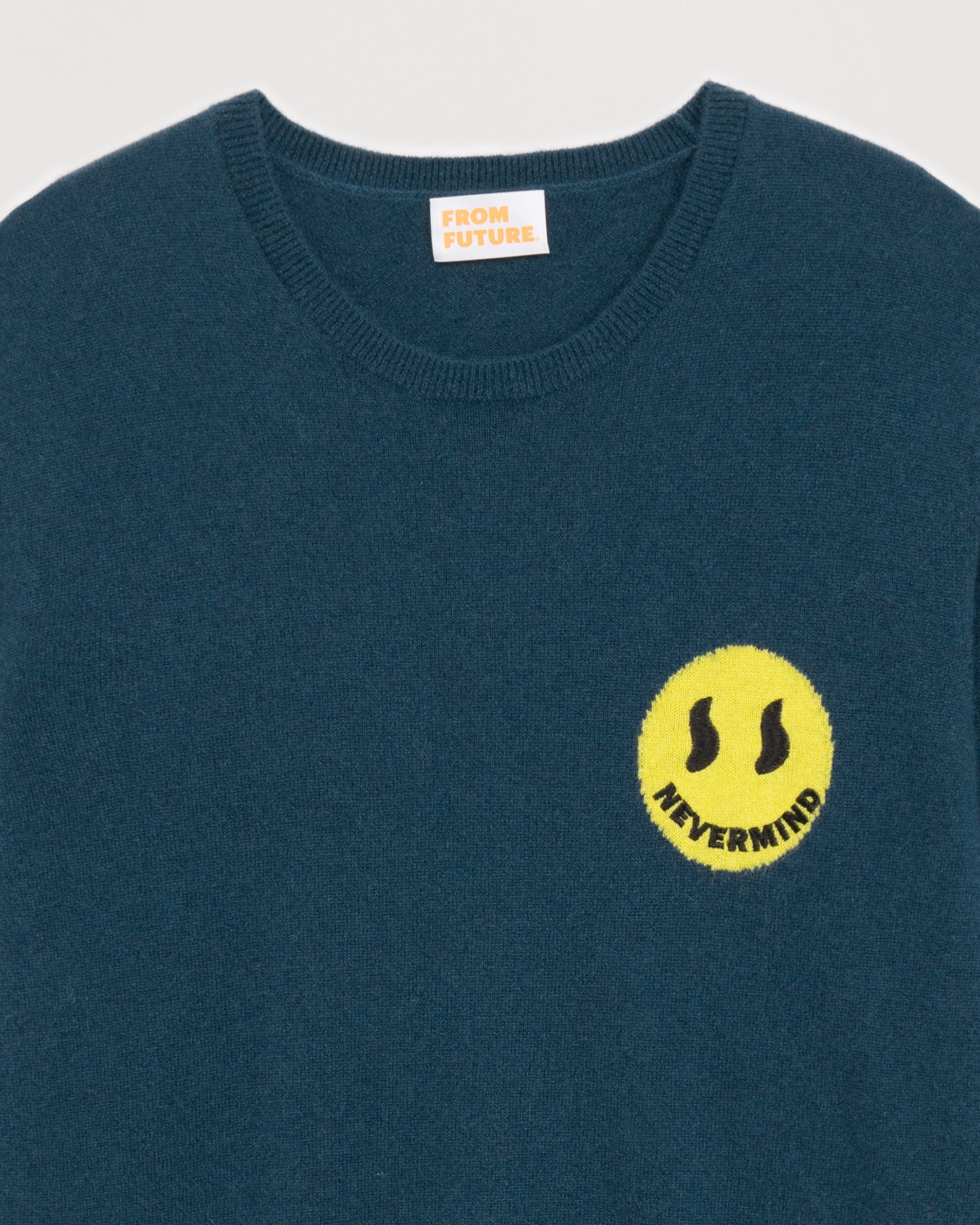 Pull à col rond Nevermind en cachemire - Moonlight Blue