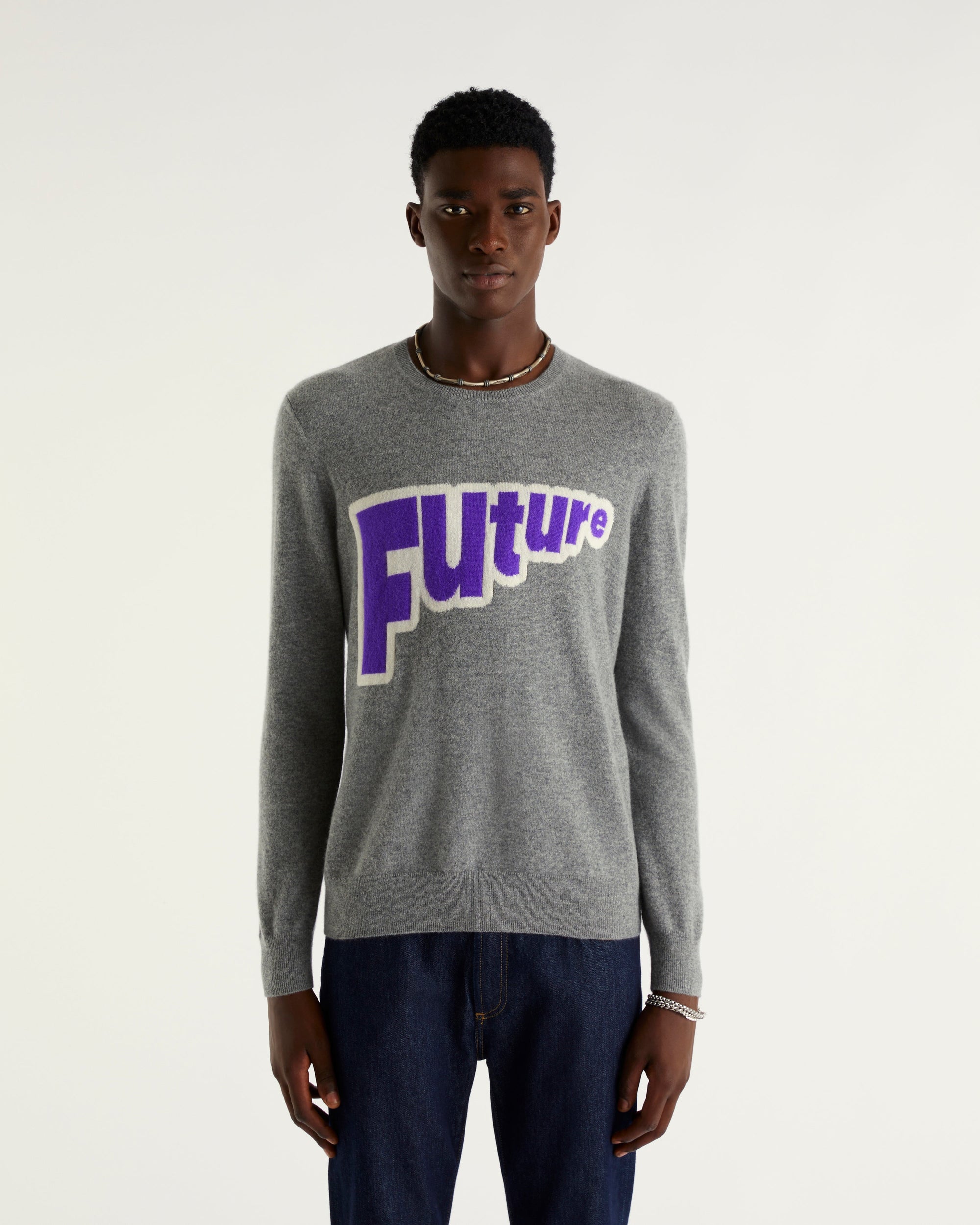 Pull à col rond Maxi Future en cachemire - Navy
