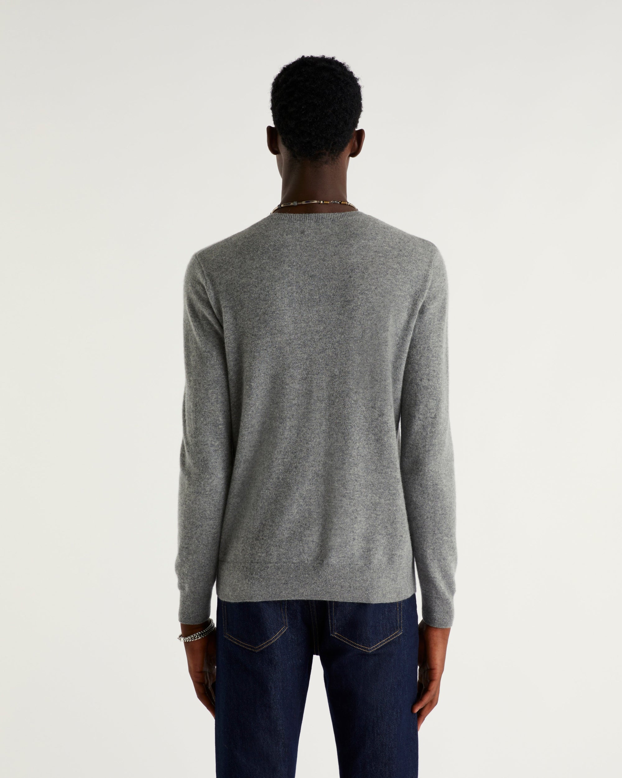 Pull à col rond Maxi Future en cachemire - Dark Heather Gray