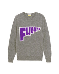 Pull à col rond Maxi Future en cachemire - Dark Heather Gray