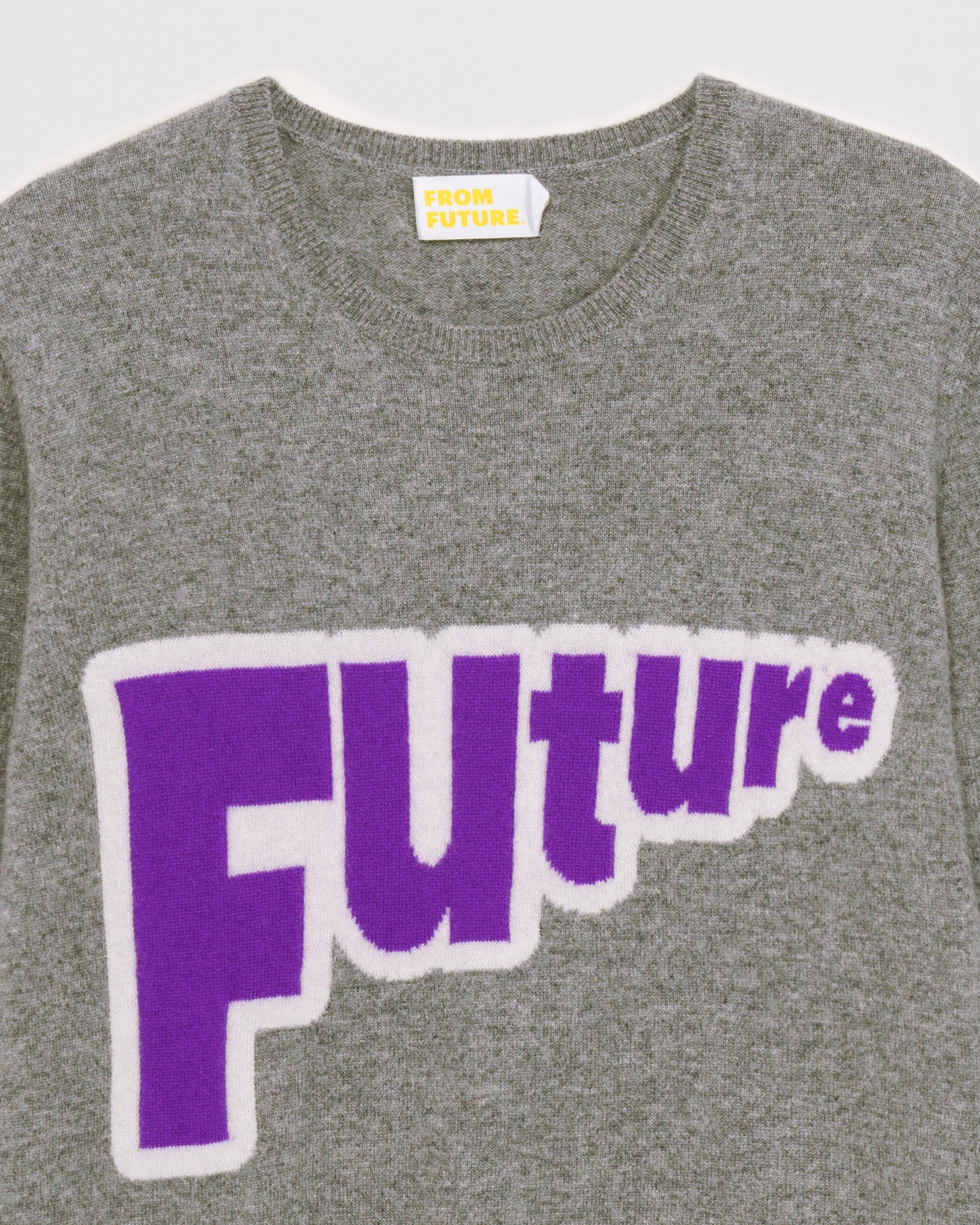 Pull à col rond Maxi Future en cachemire - Dark Heather Gray