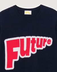 Pull à col rond Maxi Future en cachemire - Navy