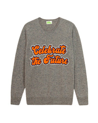 Pull à col rond Celebrate your future en cachemire - Dark Heather Gray