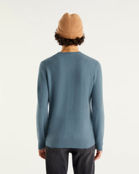 Pull classique à col V en cachemire - Ice Blue