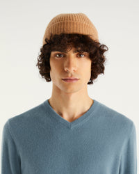 Pull classique à col V en cachemire - Ice Blue