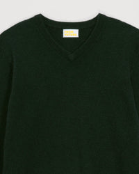 Pull classique à col V en cachemire - Bottle Green