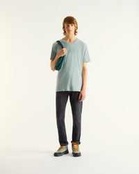 T-shirt à col rond et manches courtes - Blue-Gray