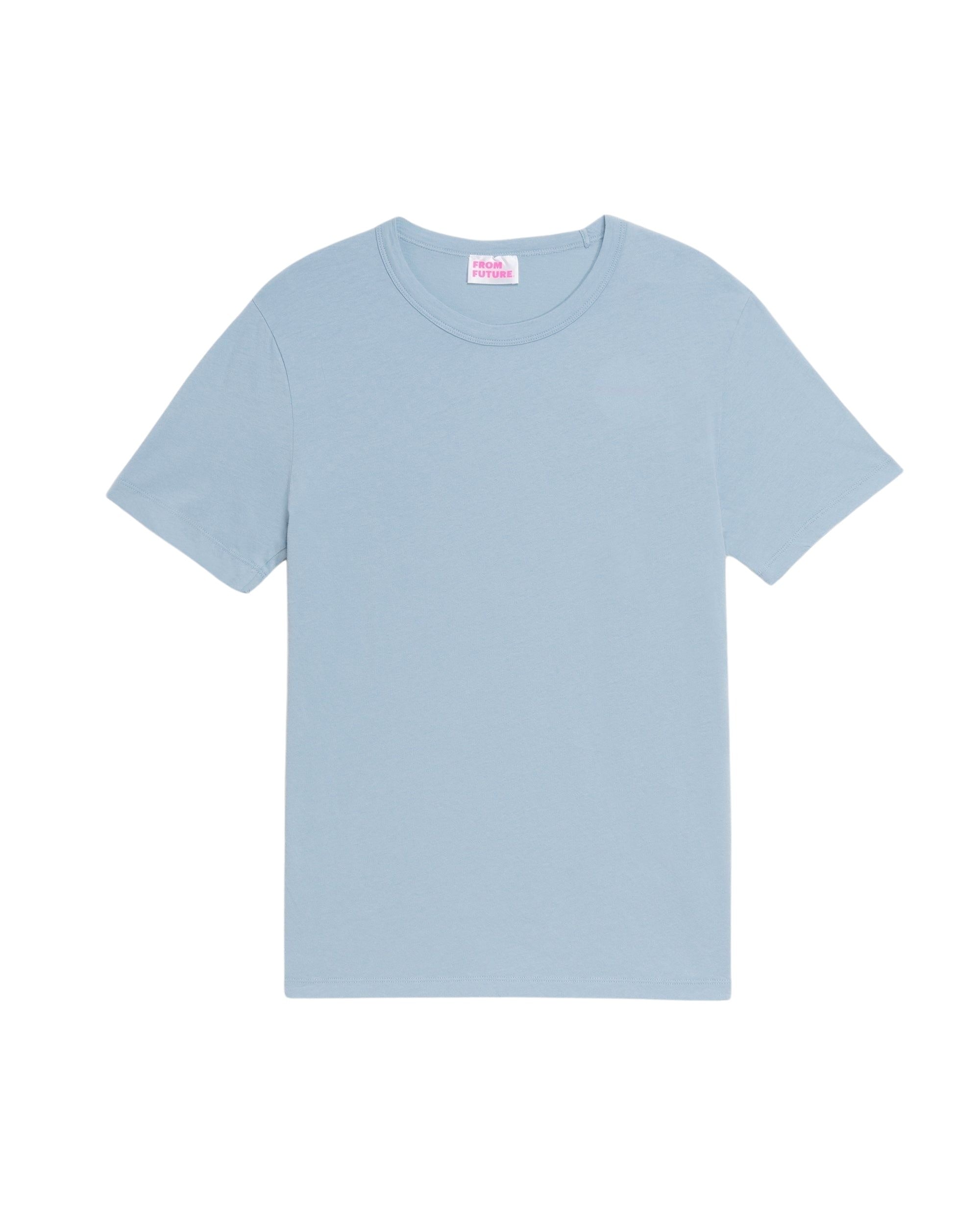 T-shirt à col rond et manches courtes - Blue-Gray