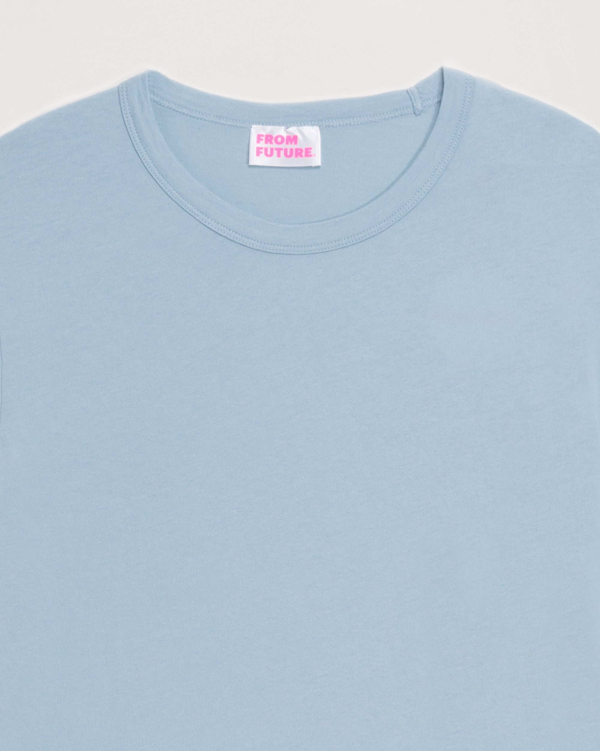 T-shirt à col rond et manches courtes - Blue-Gray