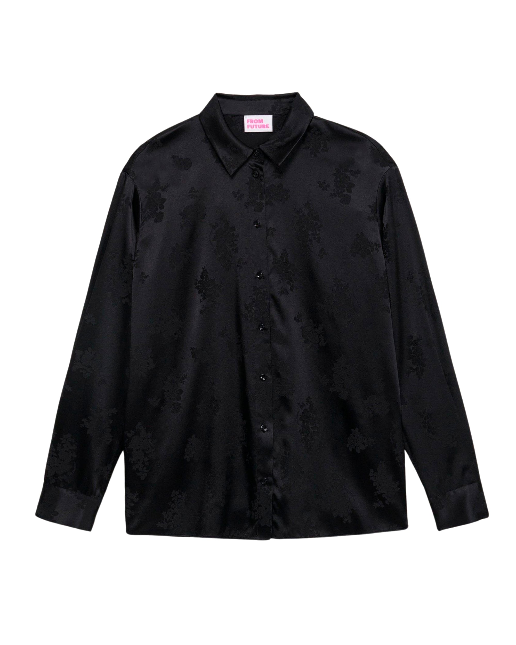 Chemise Suzanna en soie - Black Jacquard
