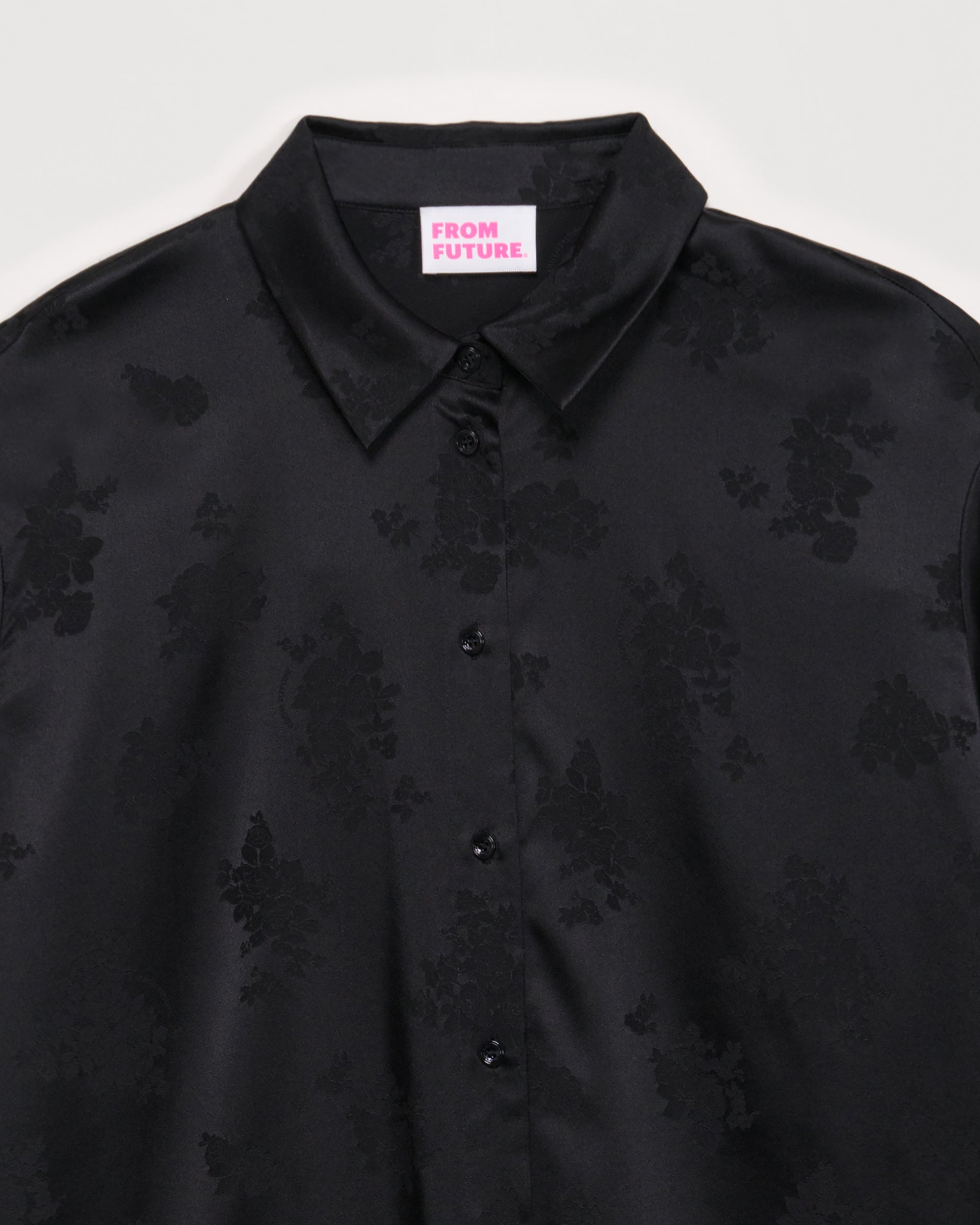 Chemise Suzanna en soie - Black Jacquard