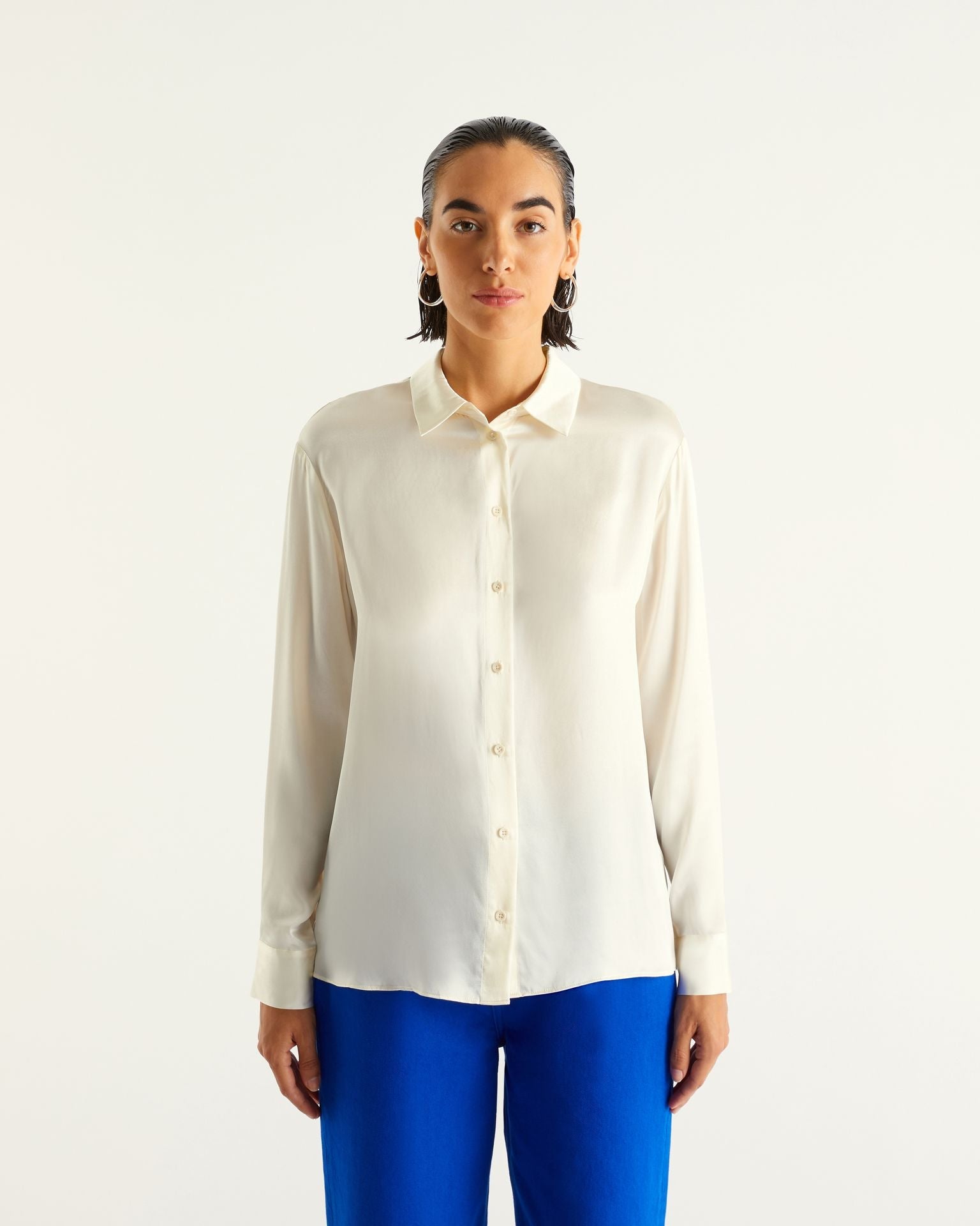 Chemise Suzanna en soie - Full Satin Off White