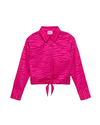 Chemise Emma en soie - Pink Jacquard