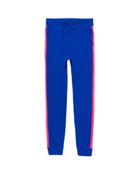 Pantalon de jogging à bande multicolore en cachemire - Pop Blue