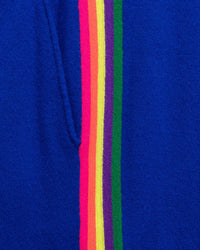 Pantalon de jogging à bande multicolore en cachemire - Pop Blue