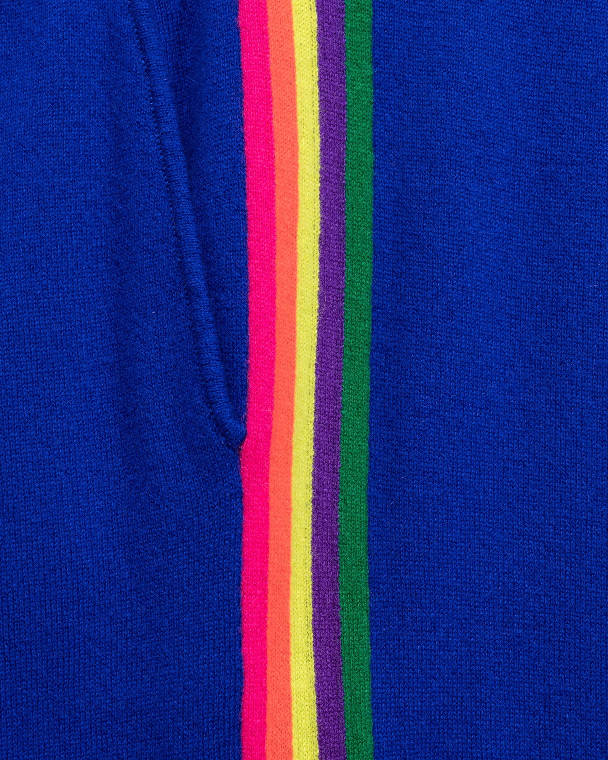 Pantalon de jogging à bande multicolore en cachemire - Pop Blue