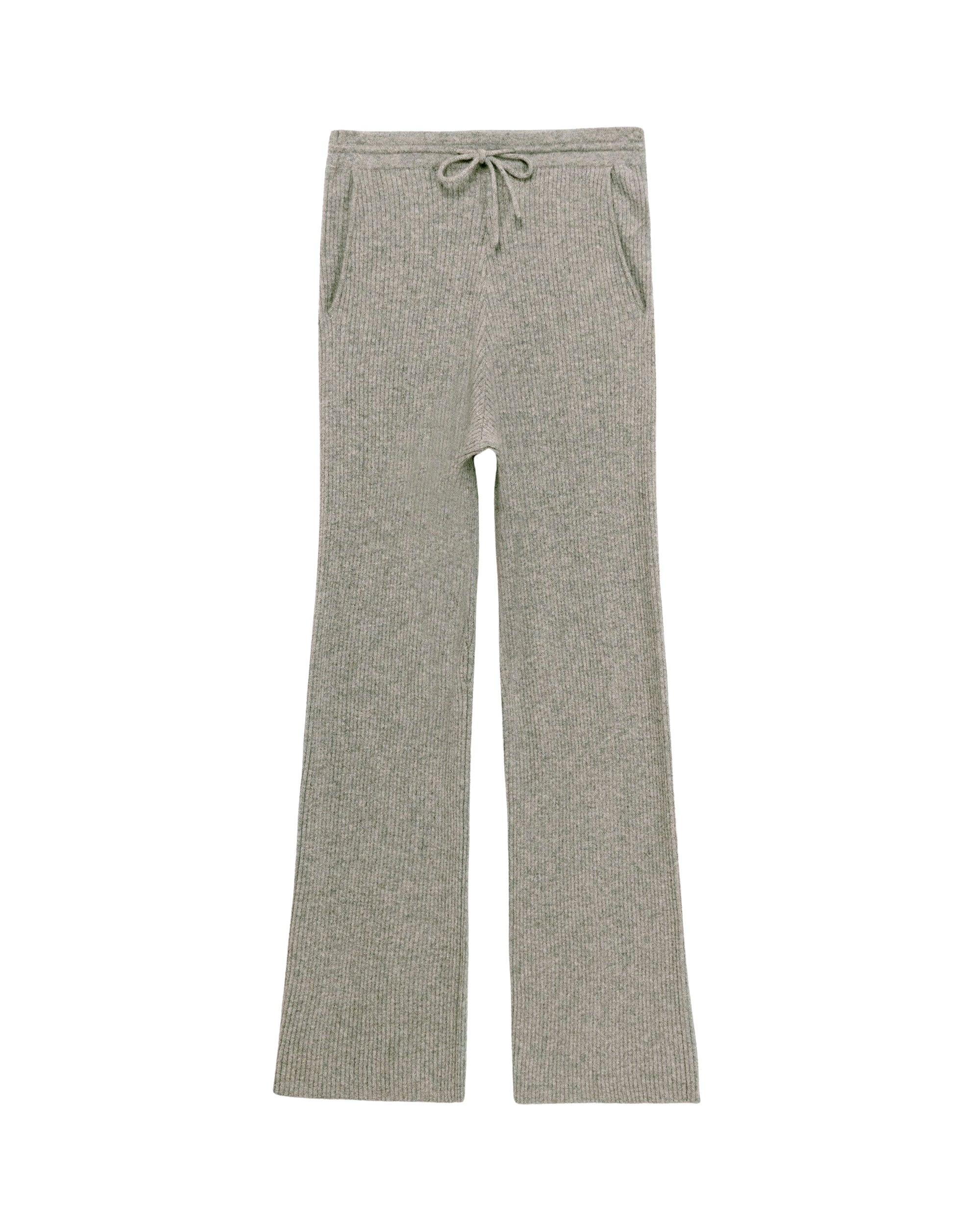 Pantalon de jogging à côtes en cachemire - Dark Heather Gray