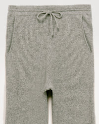 Pantalon de jogging à côtes en cachemire - Dark Heather Gray