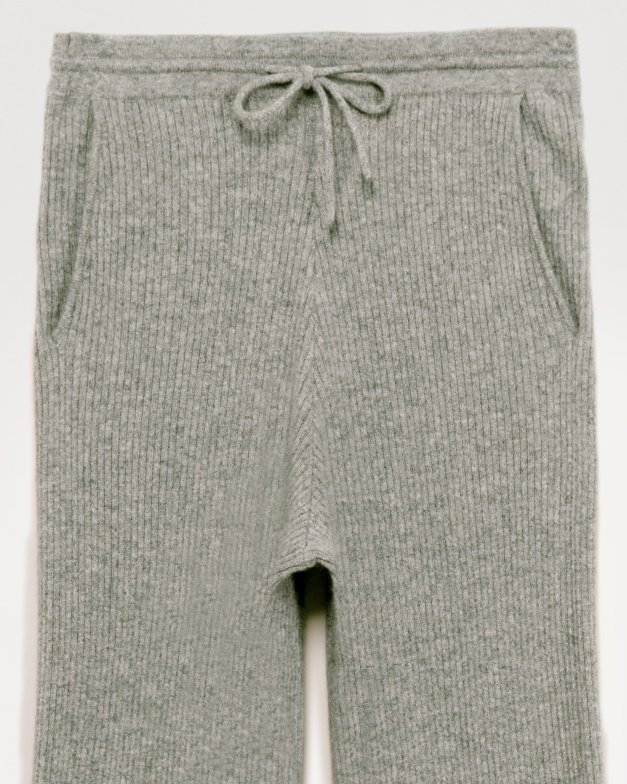 Pantalon de jogging à côtes en cachemire - Dark Heather Gray