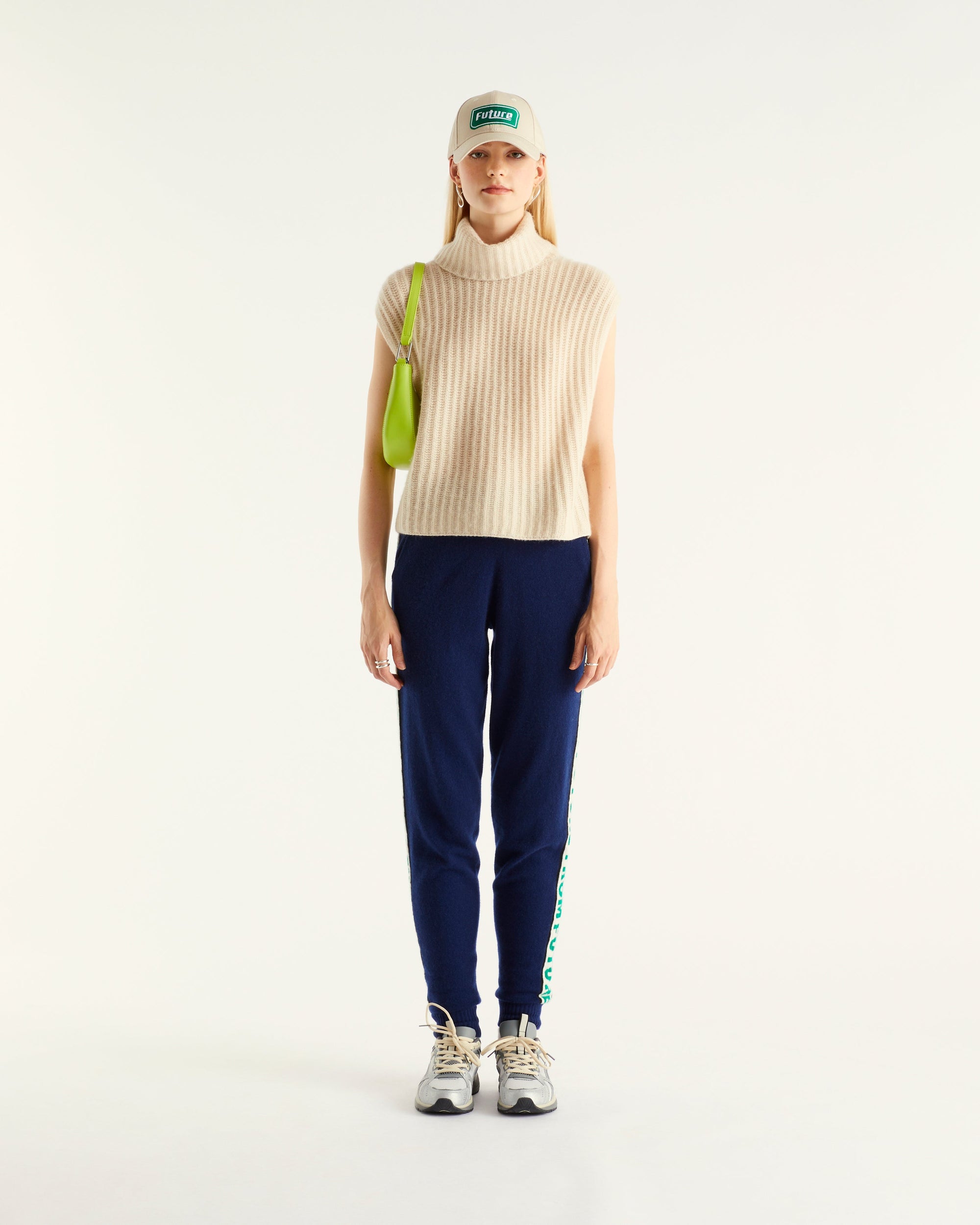 Pantalon de jogging bande from future en cachemire - Ink Blue