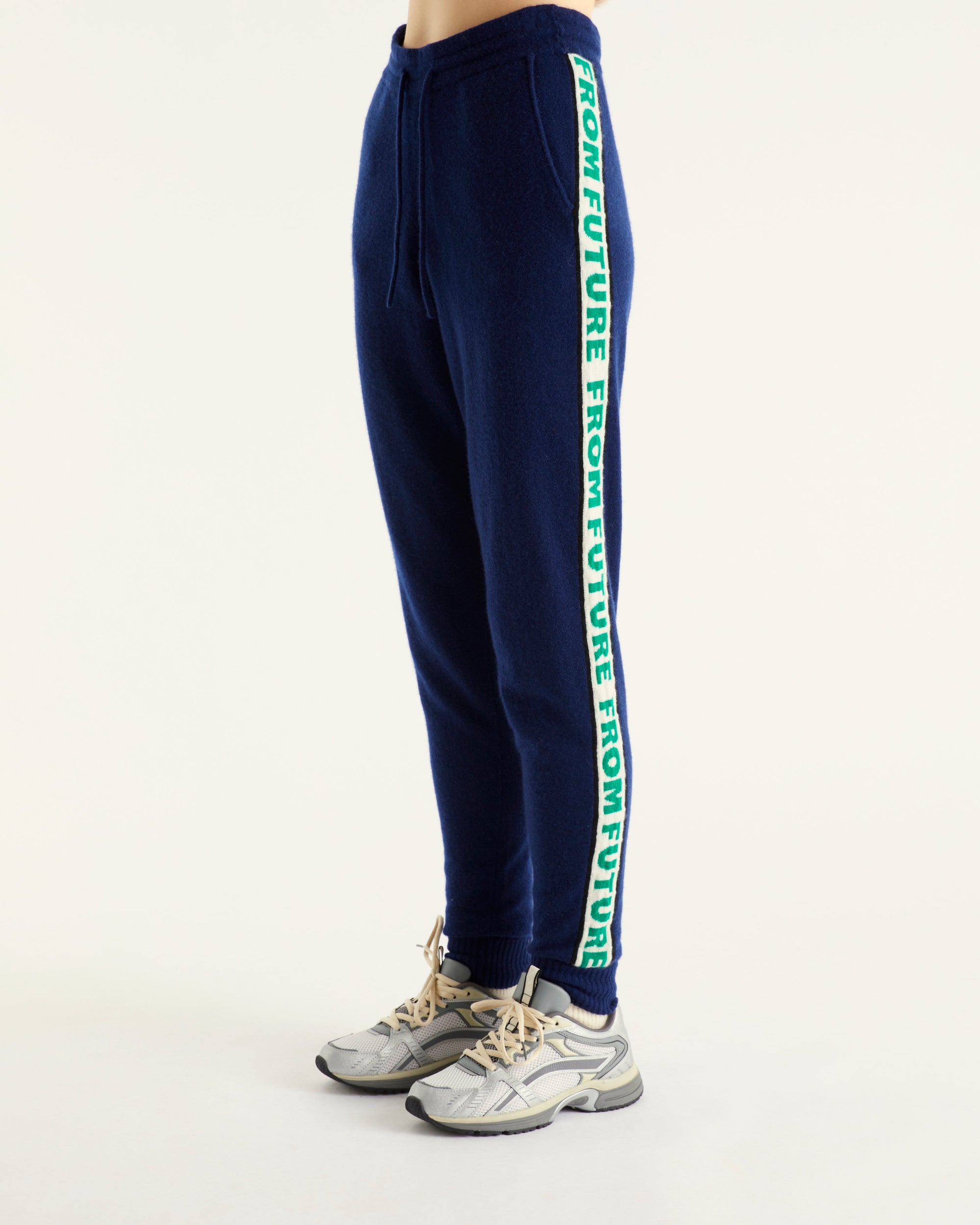 Pantalon de jogging bande from future en cachemire - Ink Blue