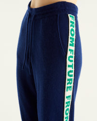Pantalon de jogging bande from future en cachemire - Ink Blue